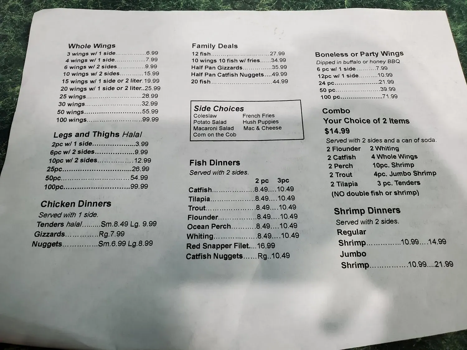 Menu 3