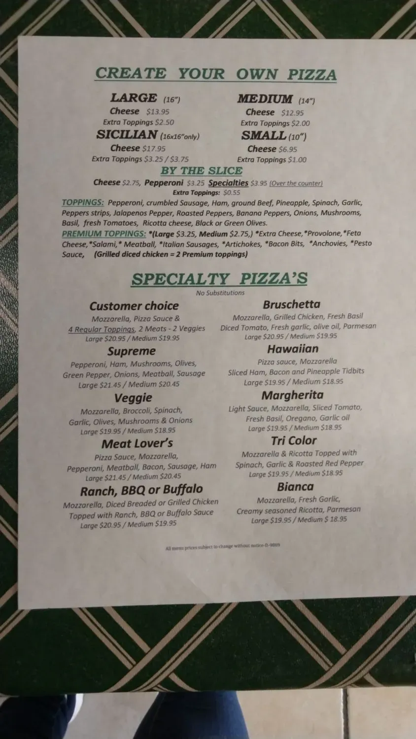 Menu 5