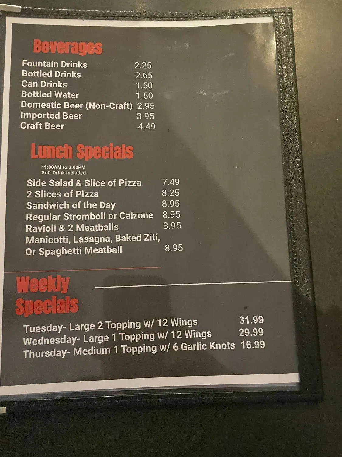 Menu 5