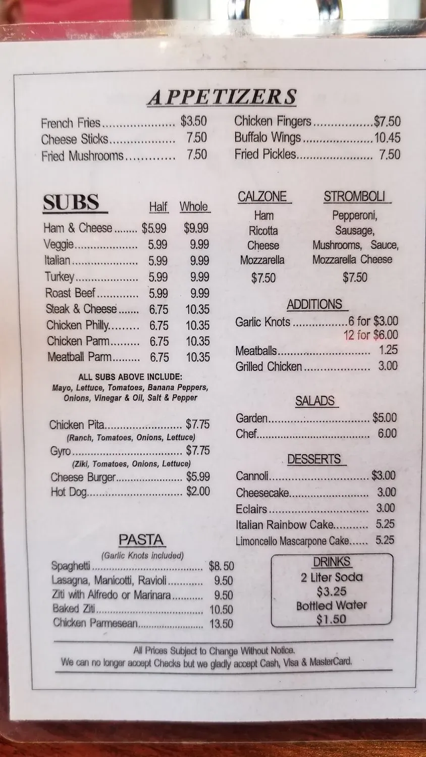 Menu 5