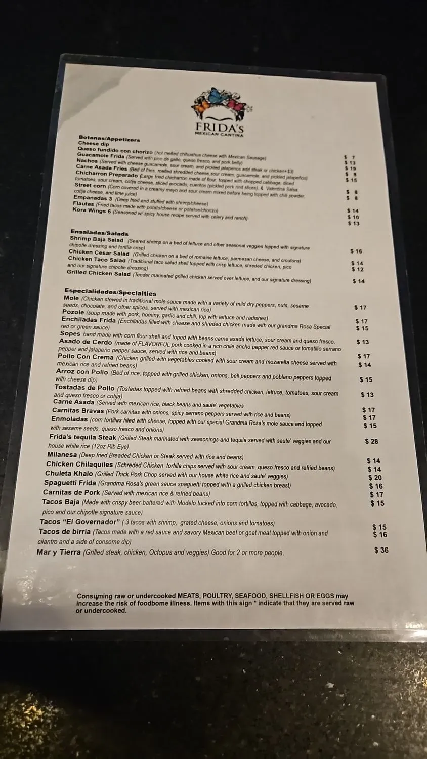 Menu 1