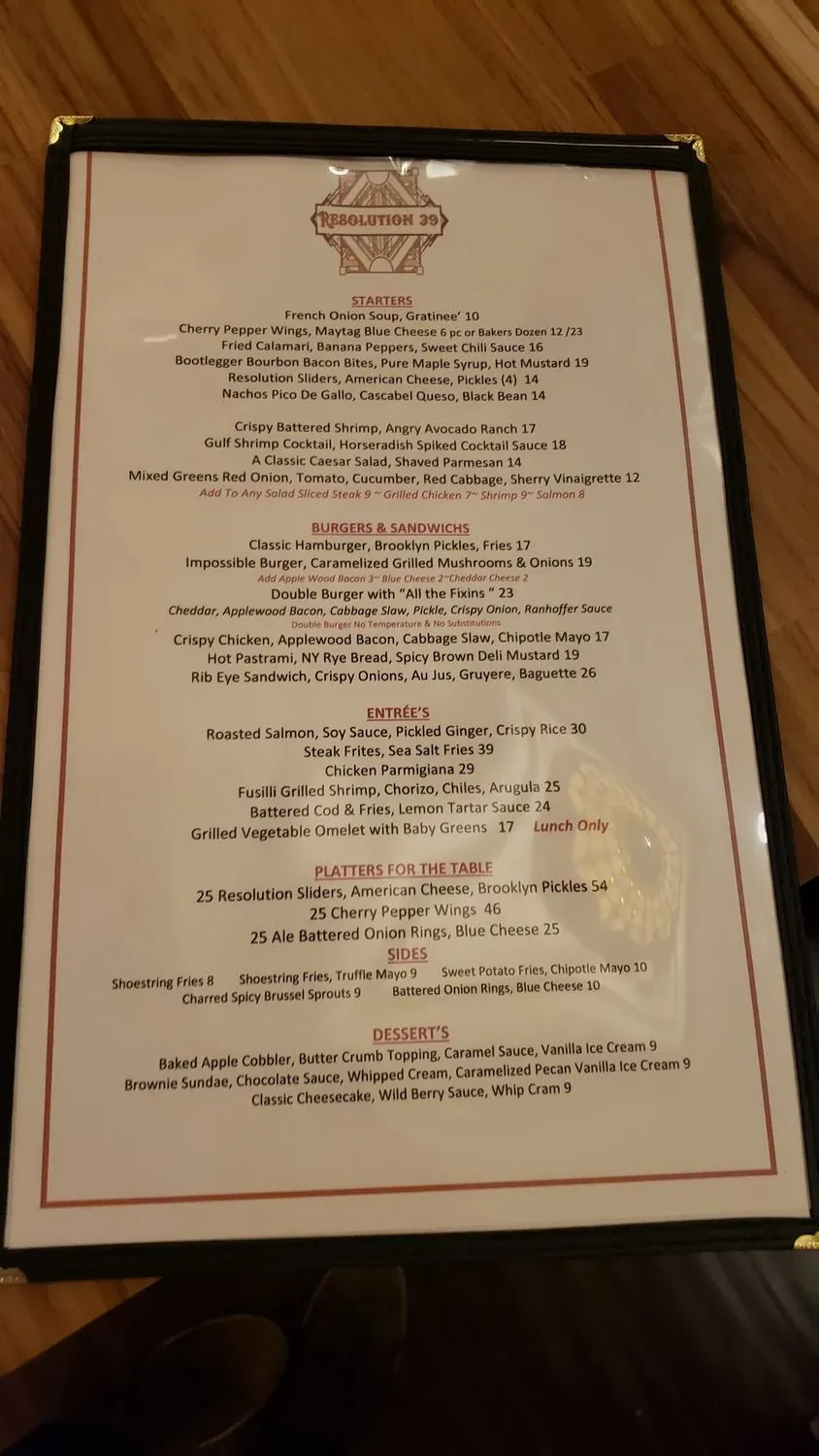 Menu 5