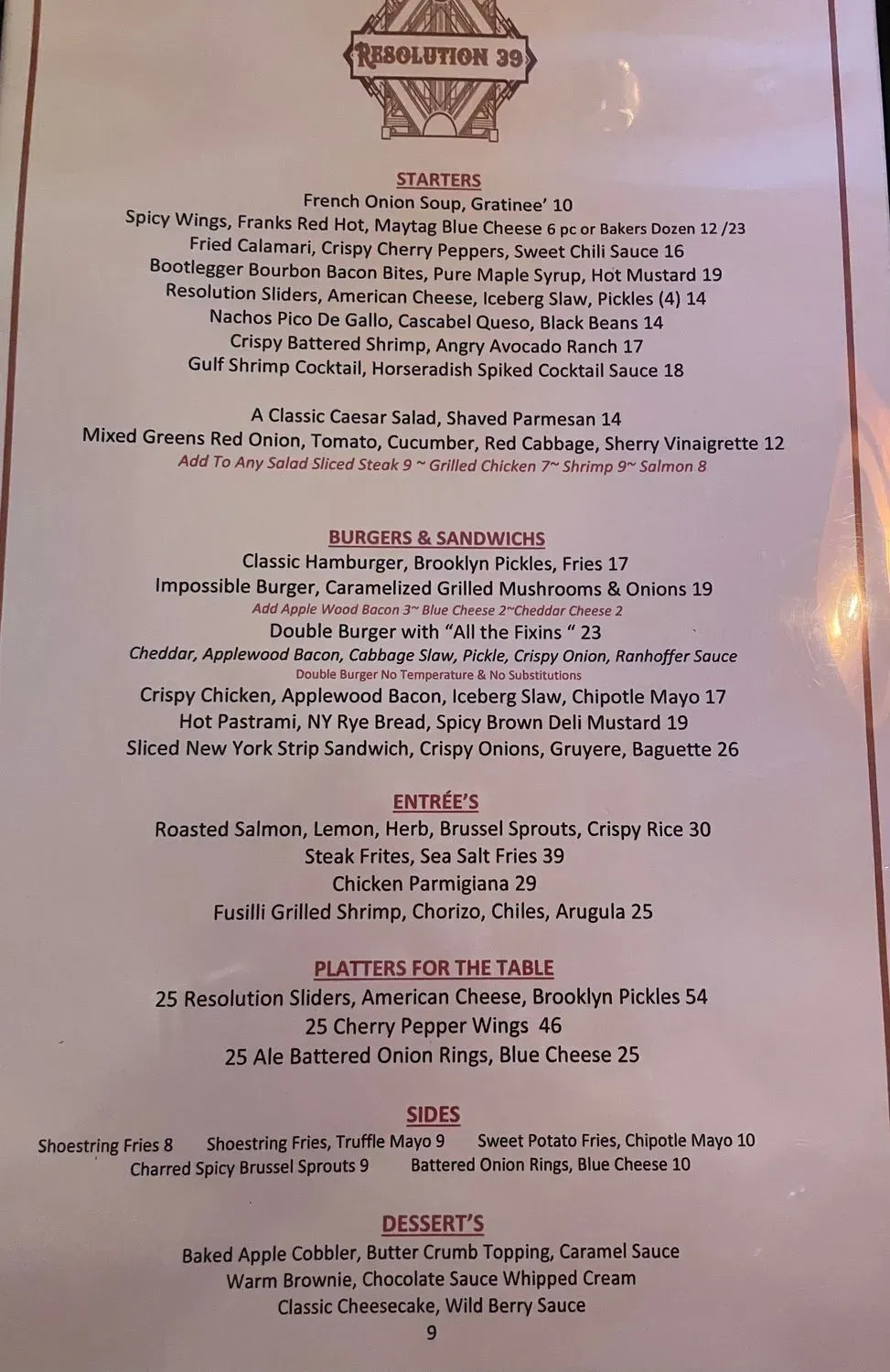 Menu 1