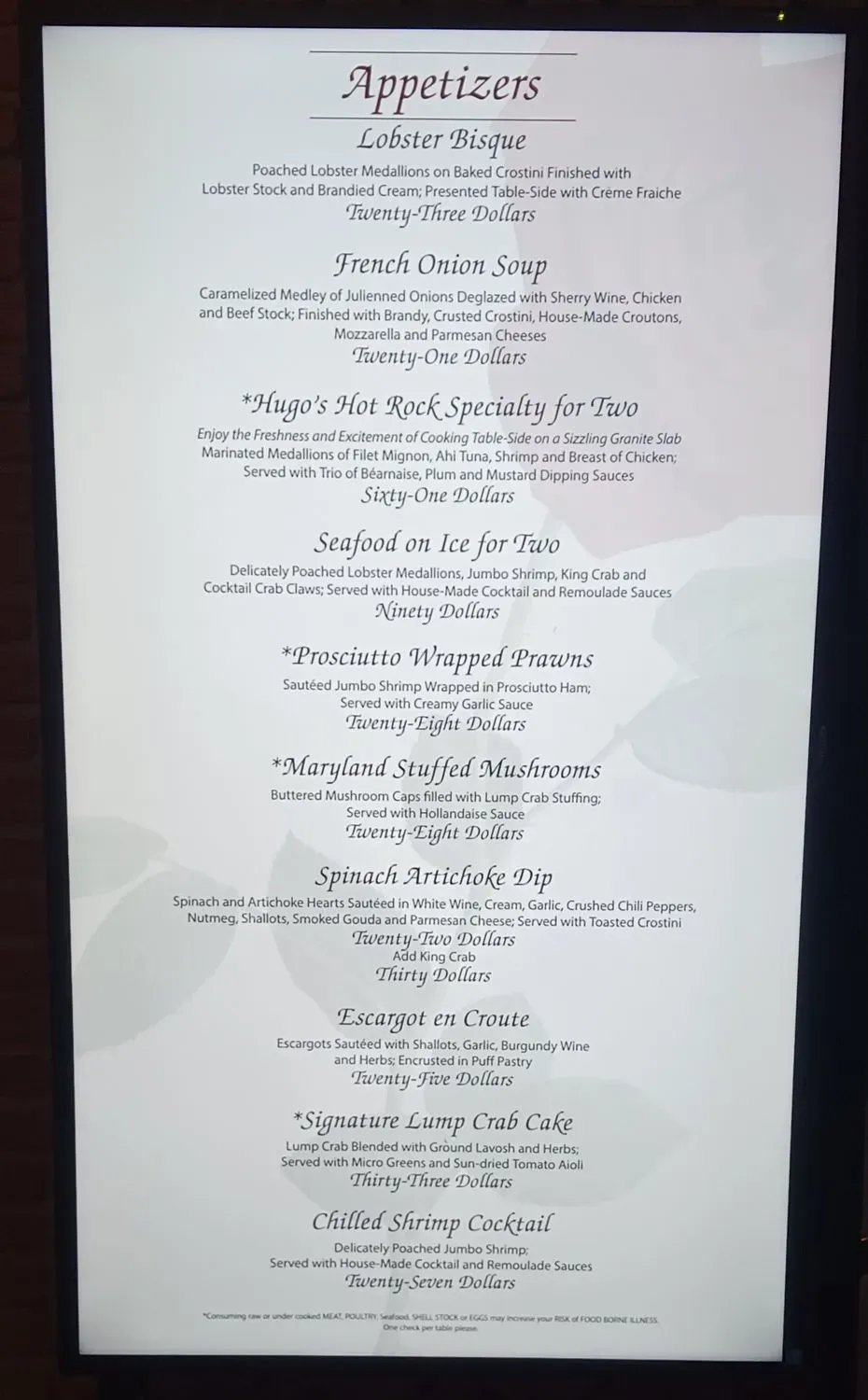 Menu 1