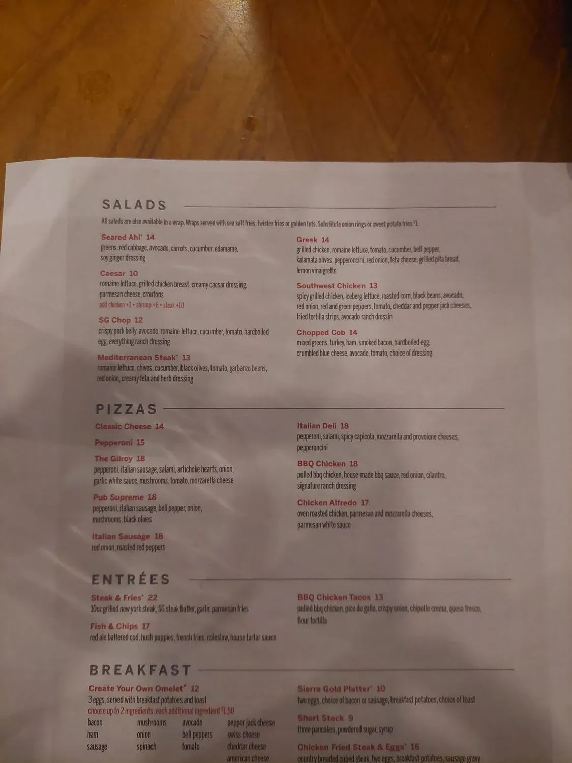 Menu 1