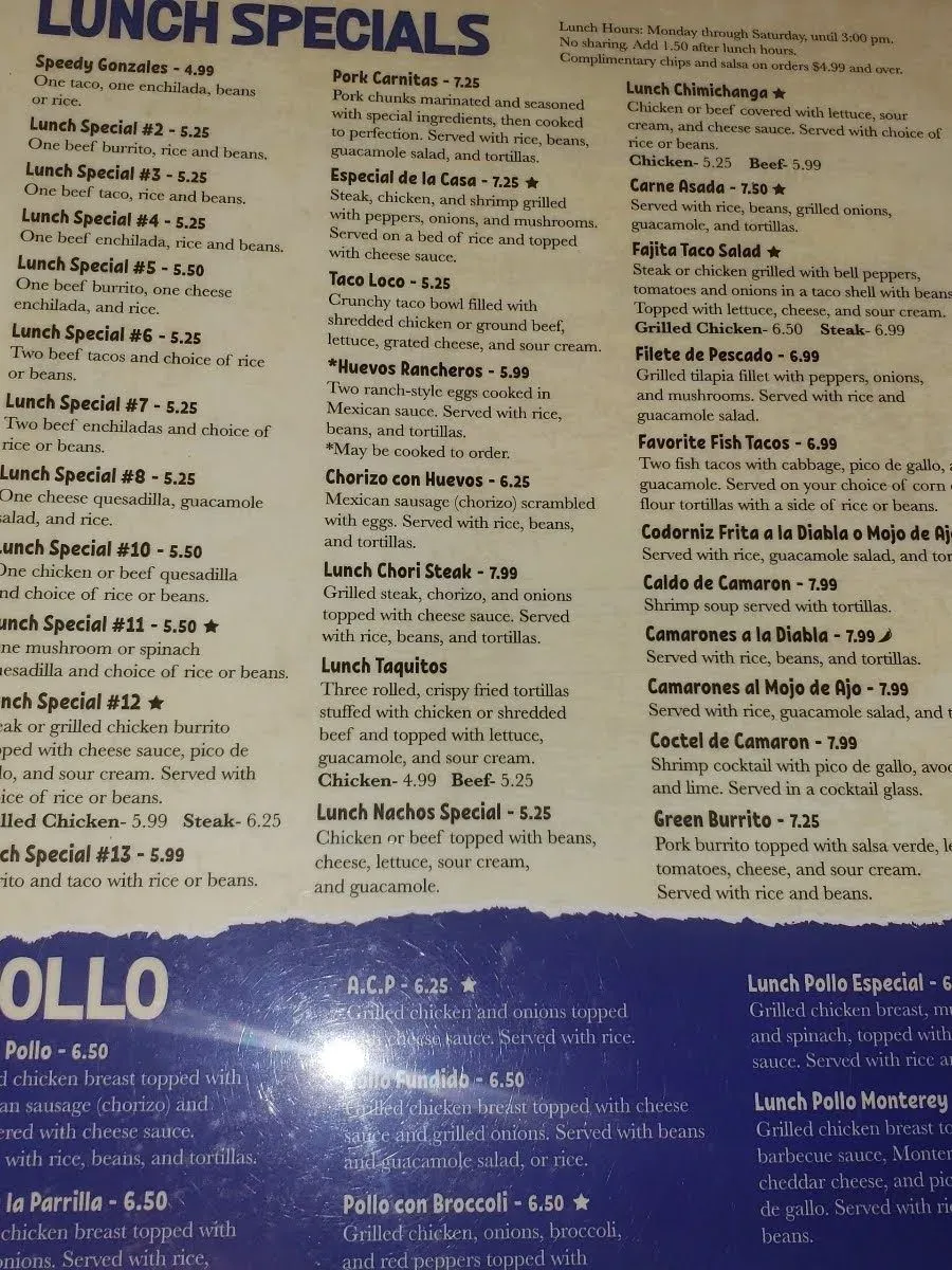 Menu 5