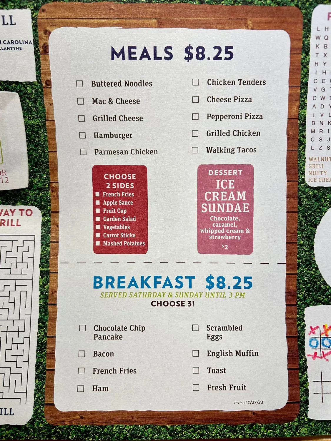 Menu 5