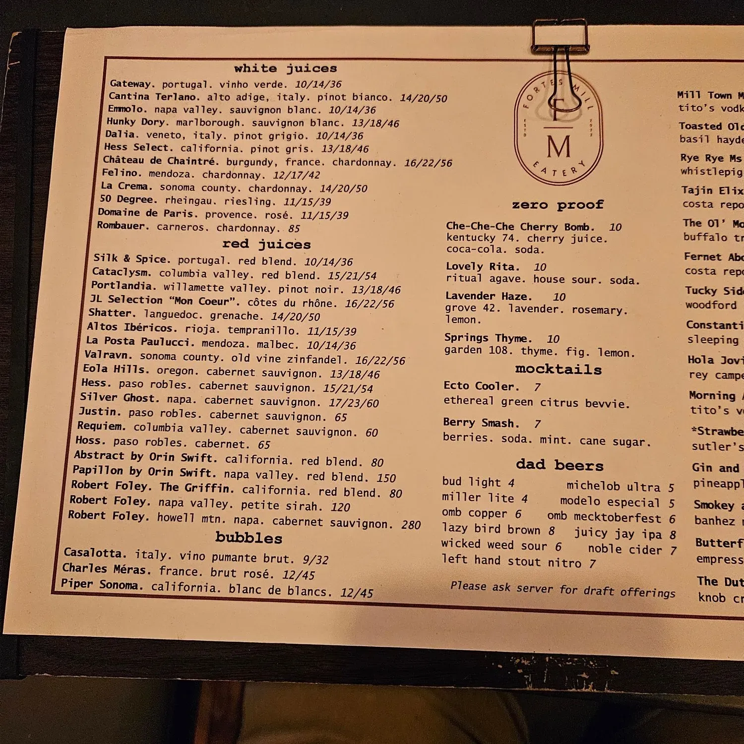 Menu 1