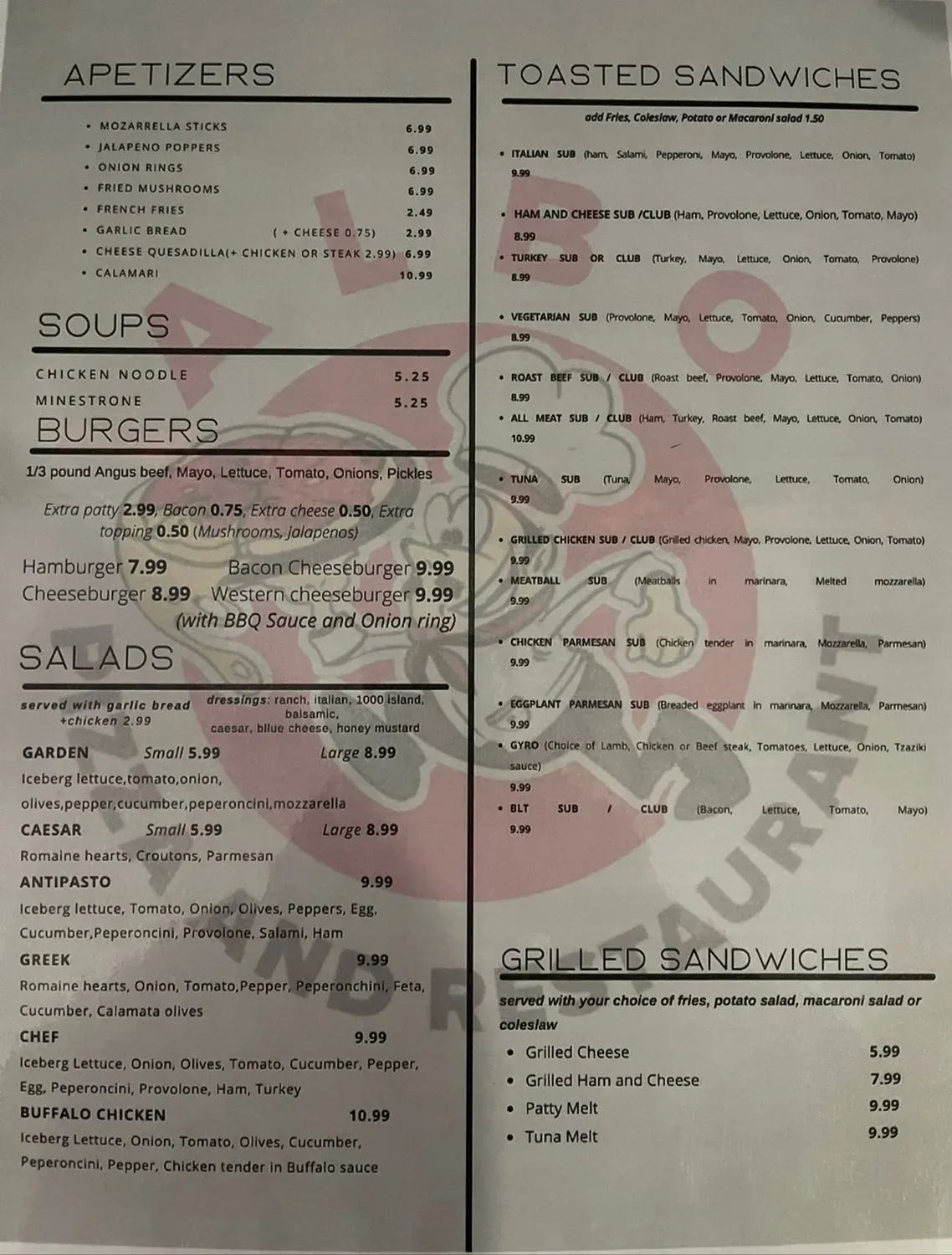 Menu 1