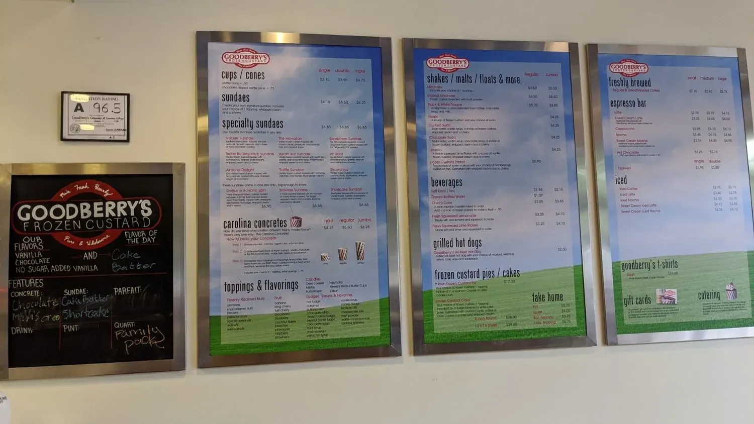 Goodberry's Frozen Custard Menu - Updated October 2025