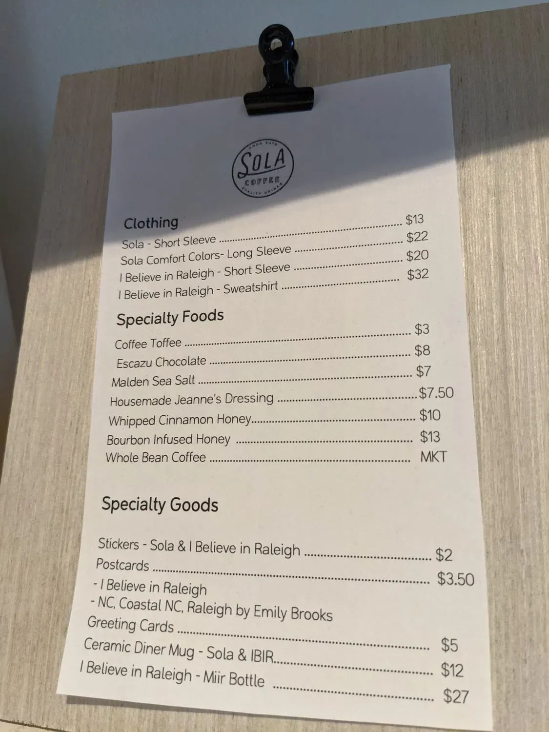 Menu 1