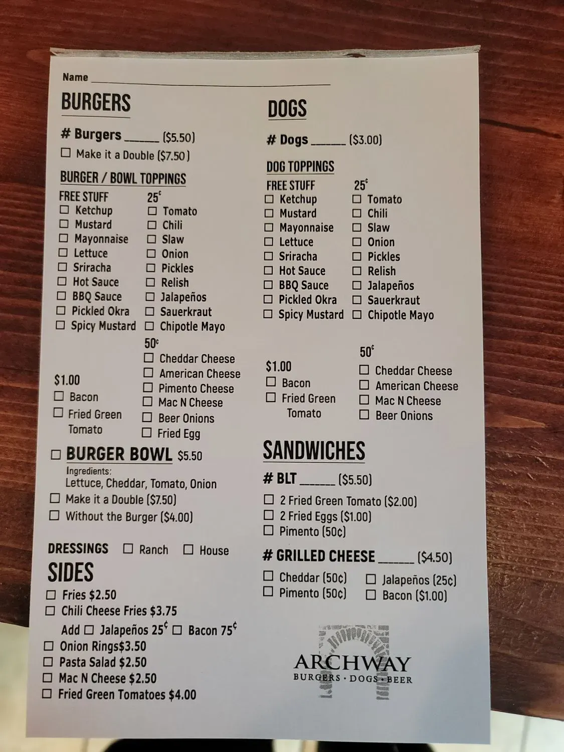 Menu 2