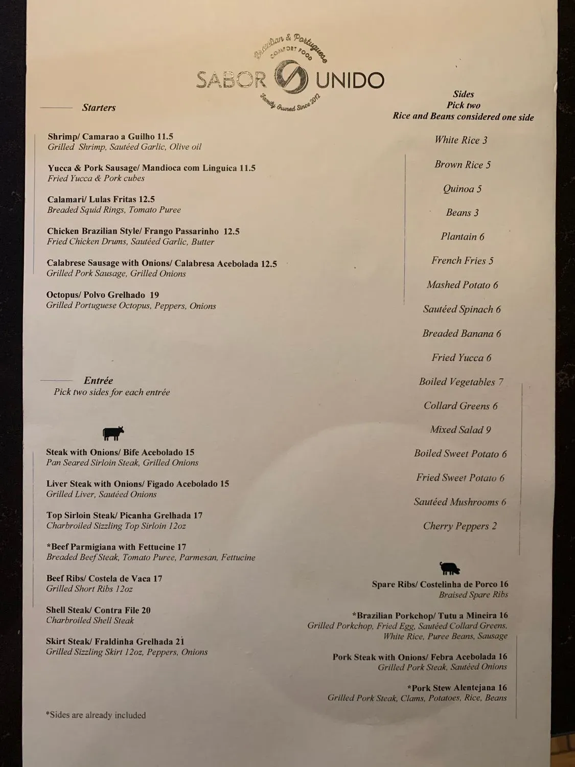 Menu 1