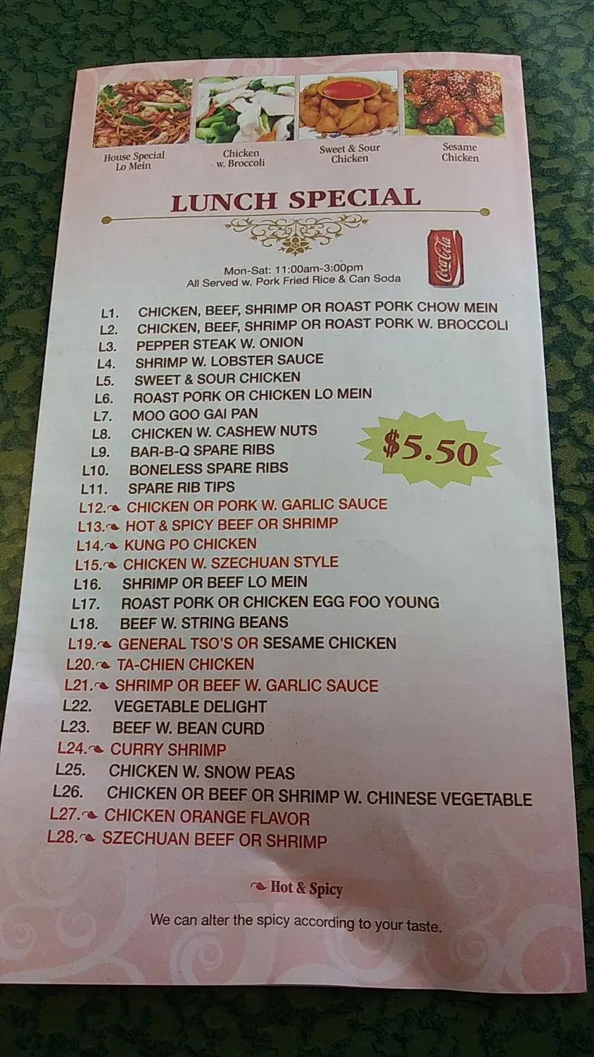 Menu 5