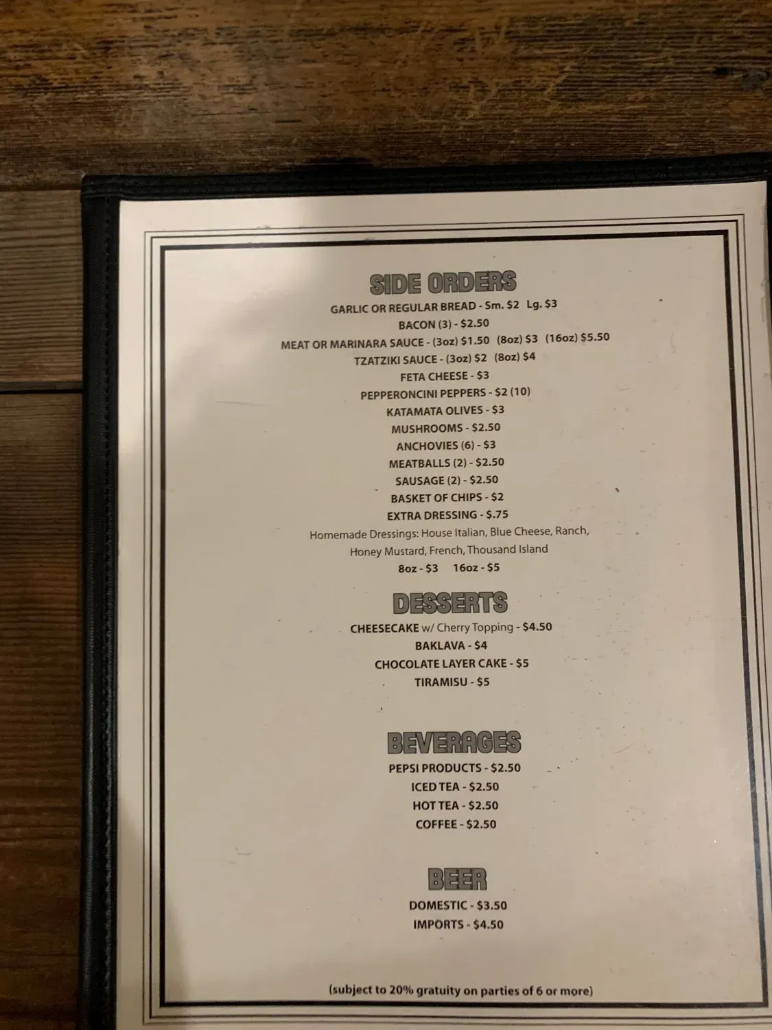 Menu 6