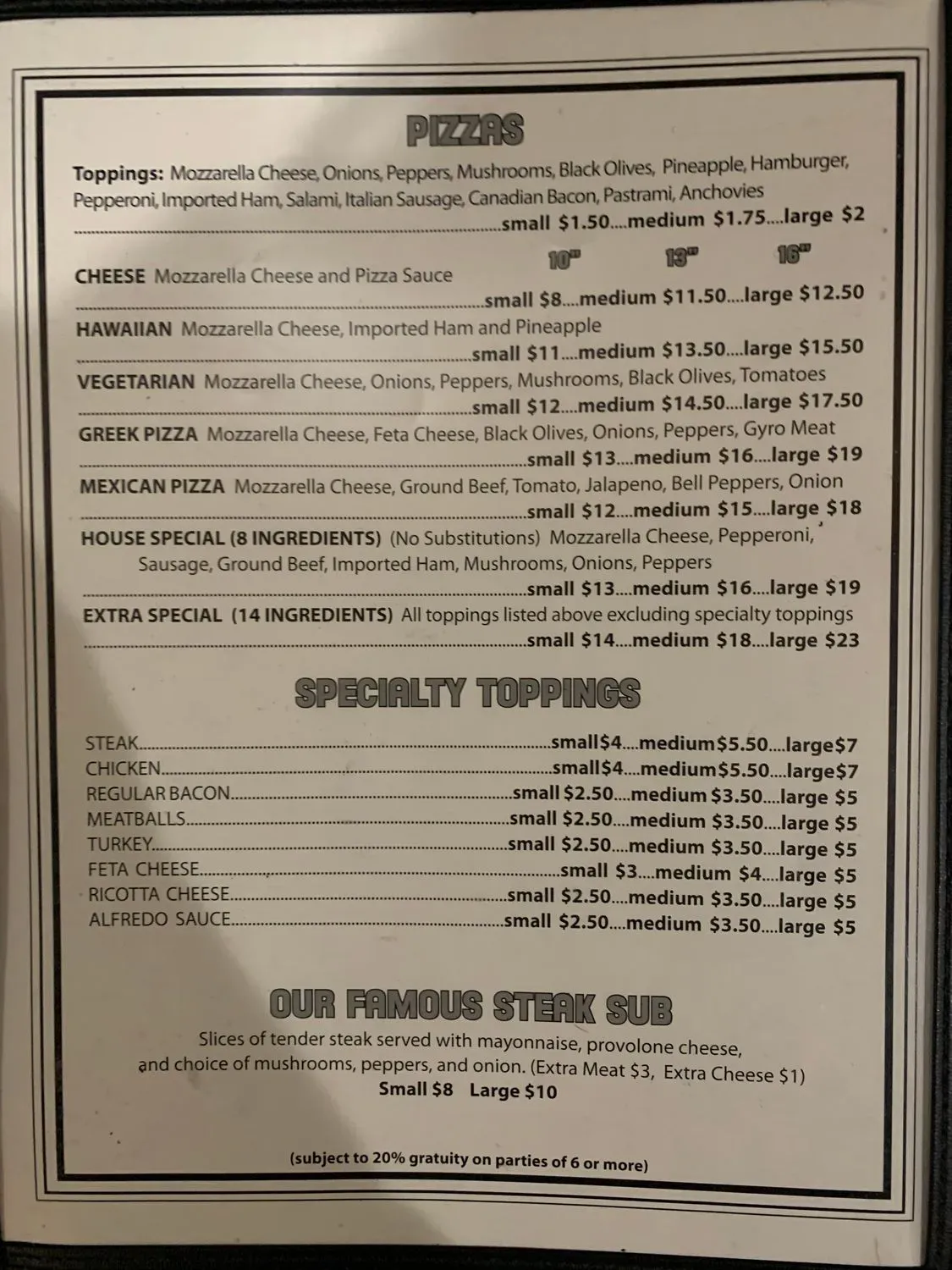 Menu 1