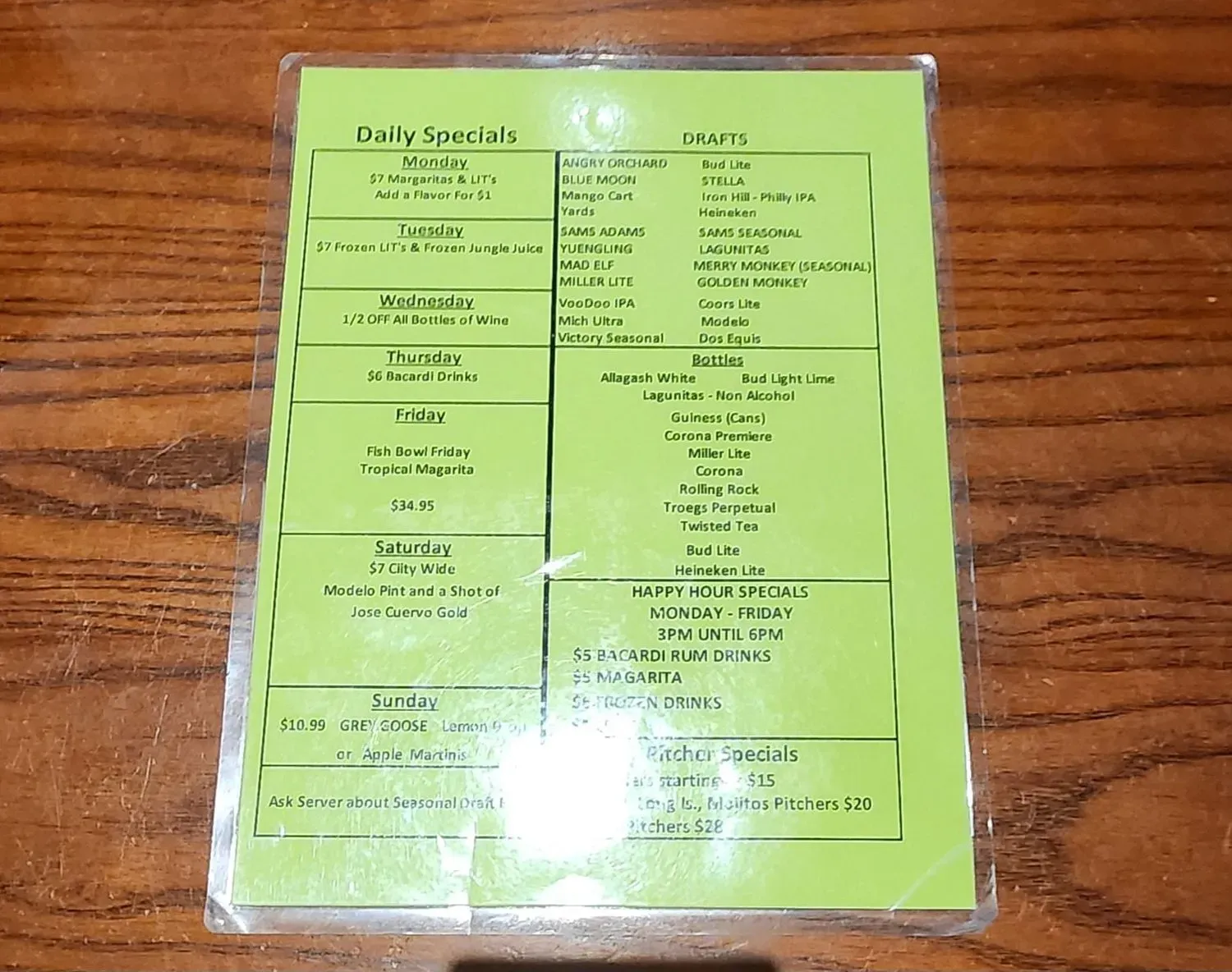 Menu 1