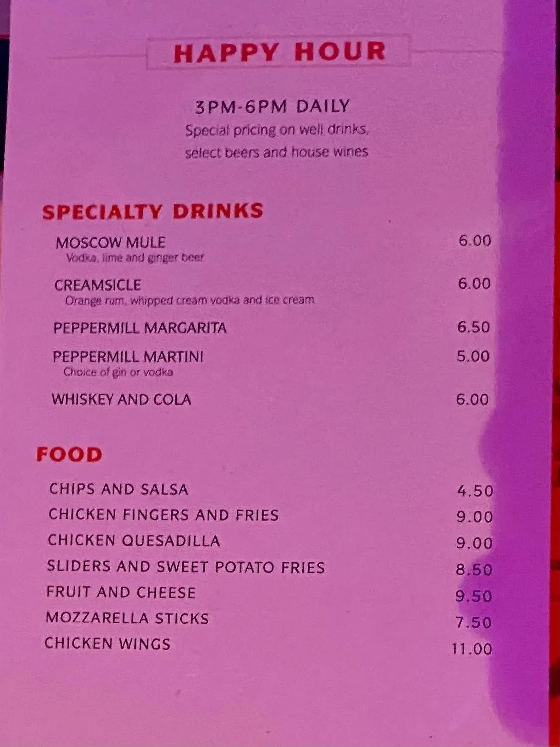 Menu 5