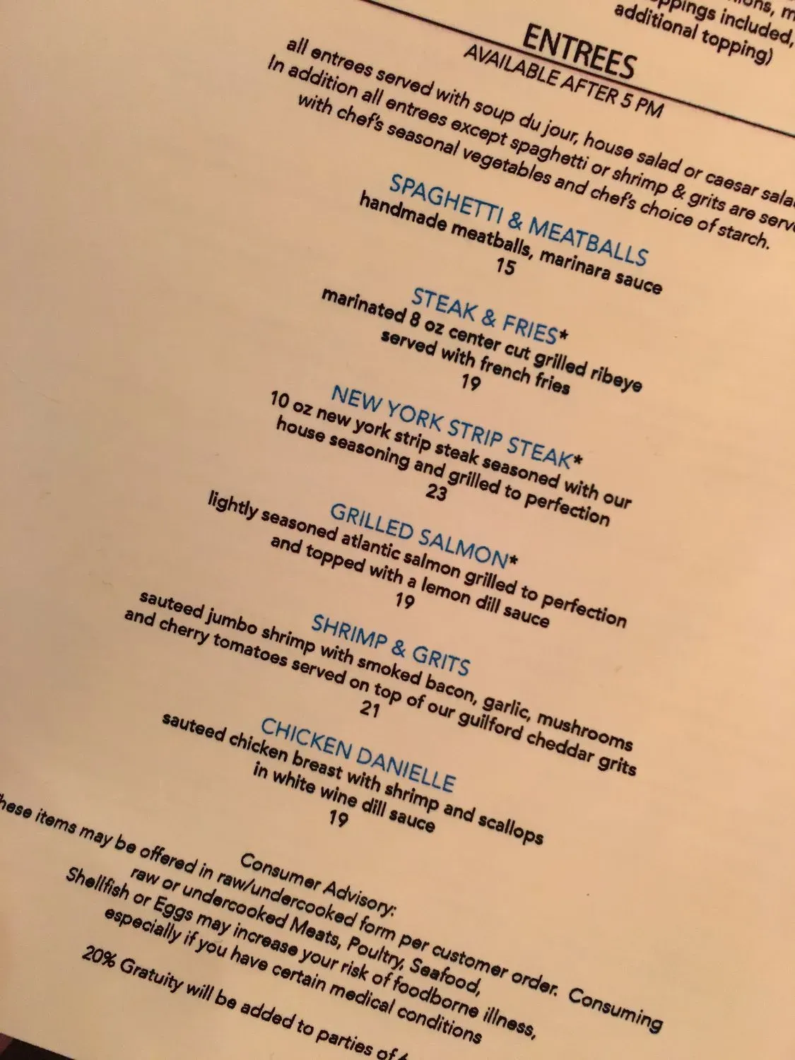 Menu 5