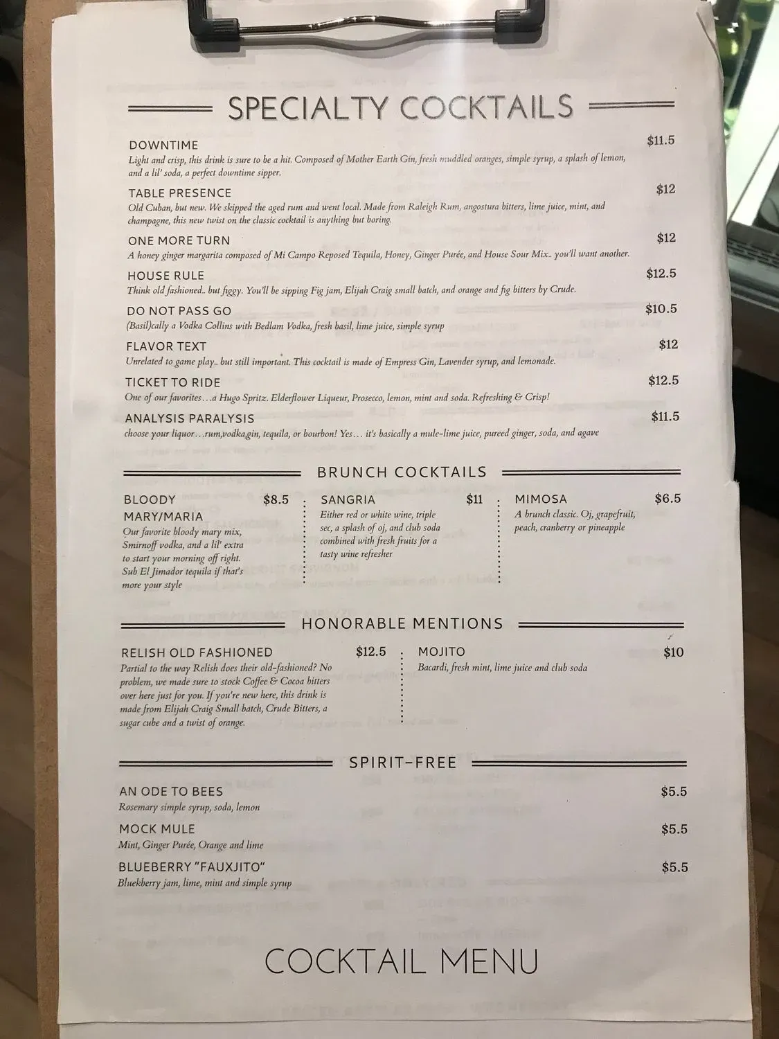 Menu 1