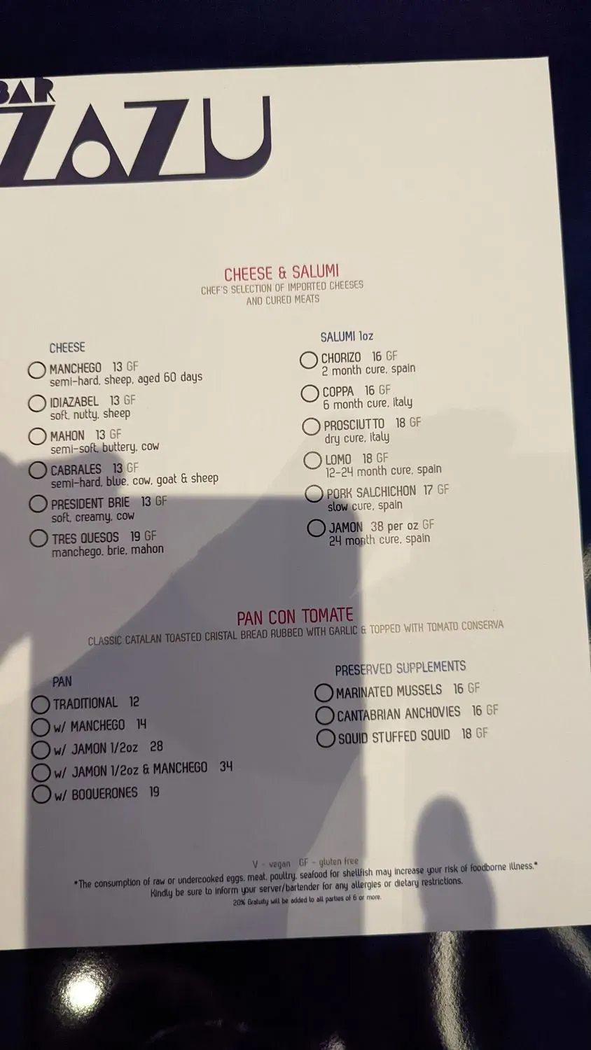 Menu 6