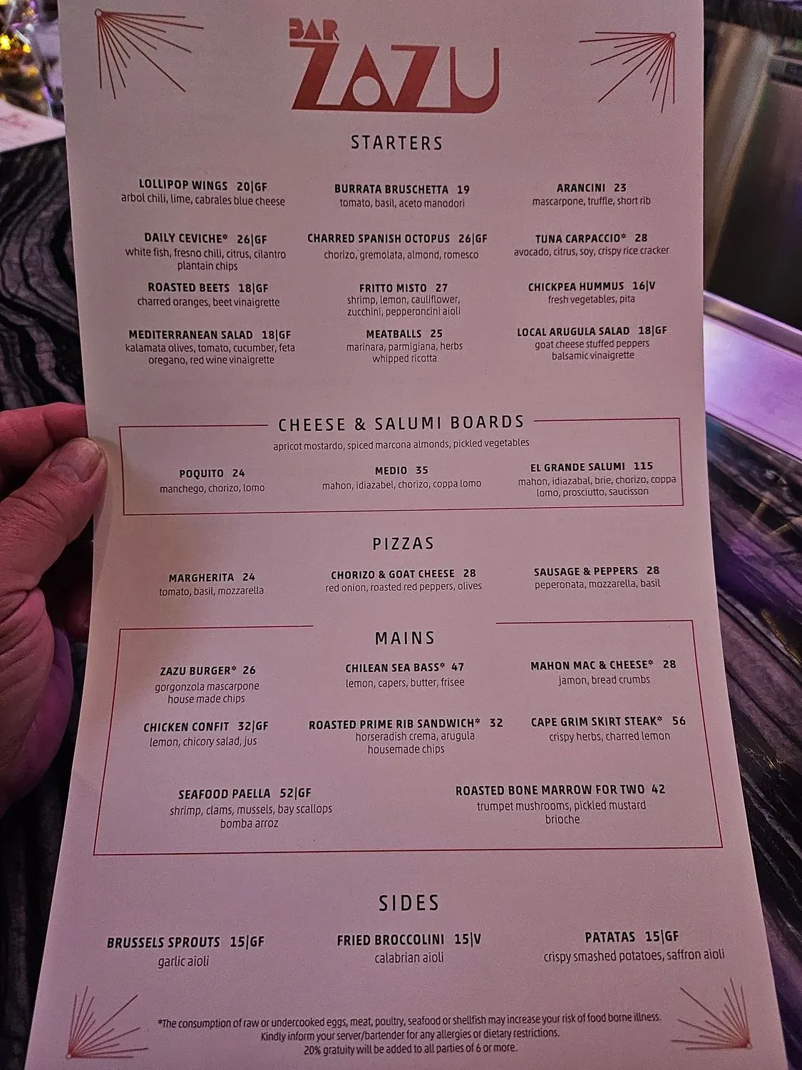 Menu 1