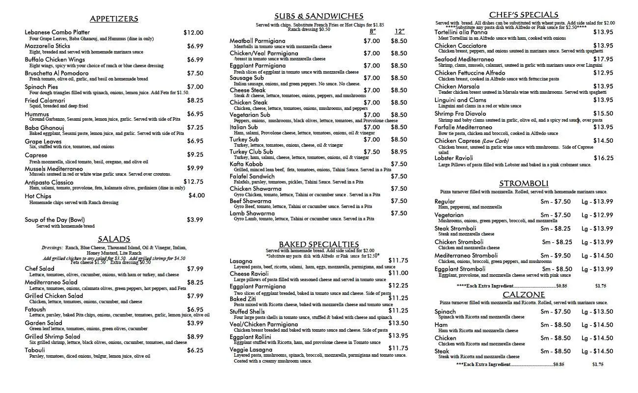 Menu 1