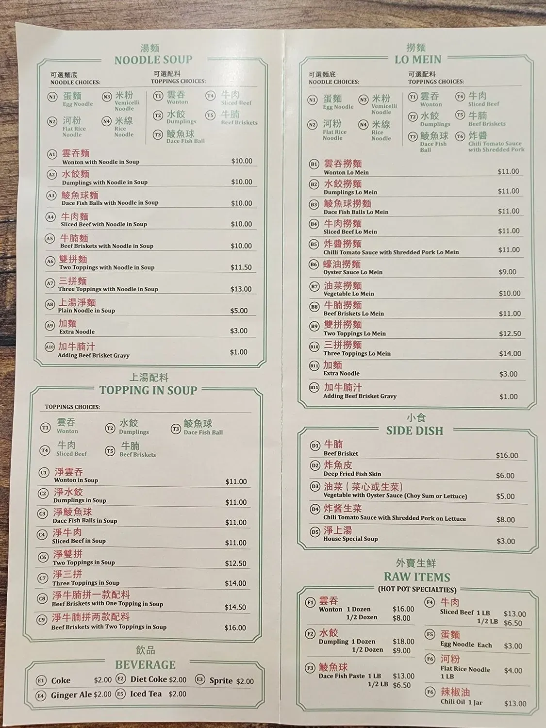 Menu 1