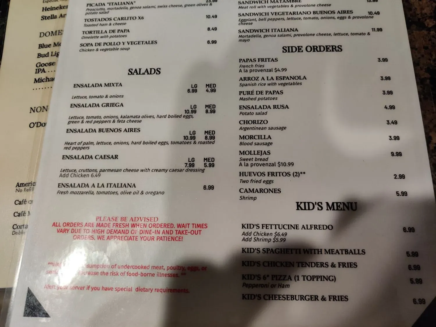 Menu 4