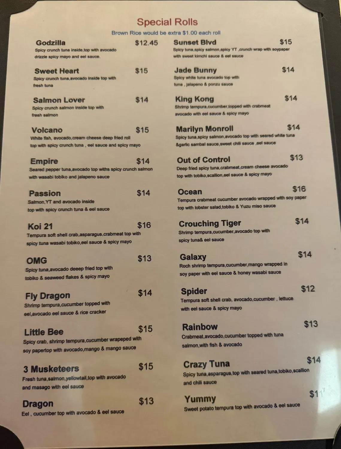 Menu 2