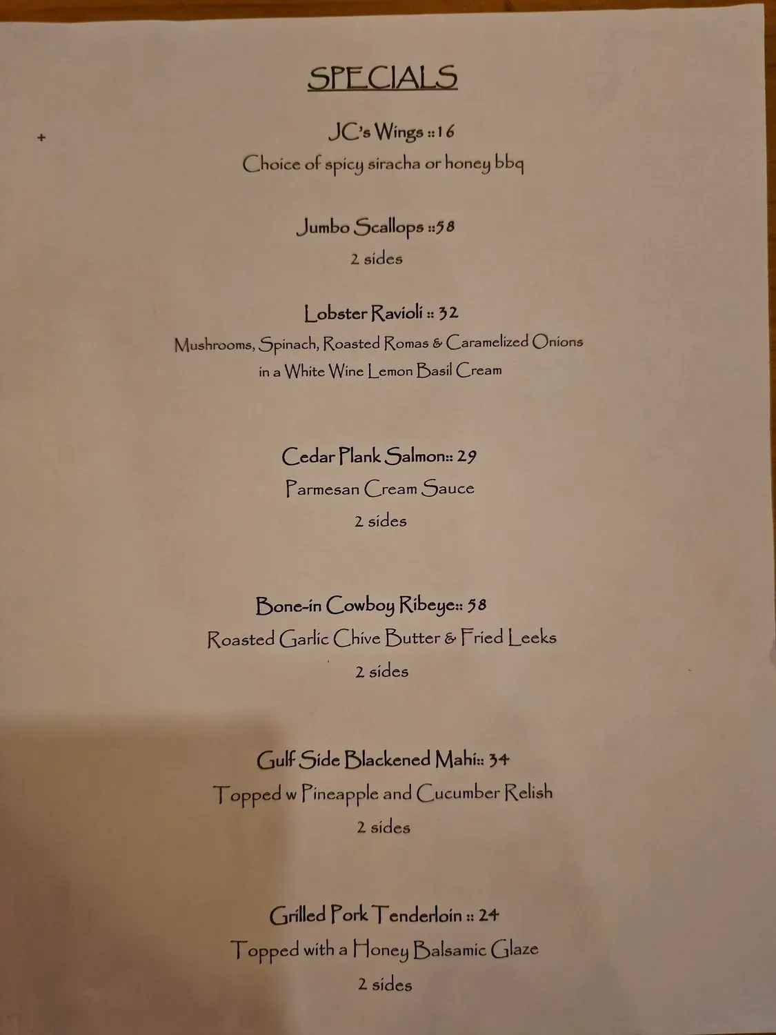 Menu 1