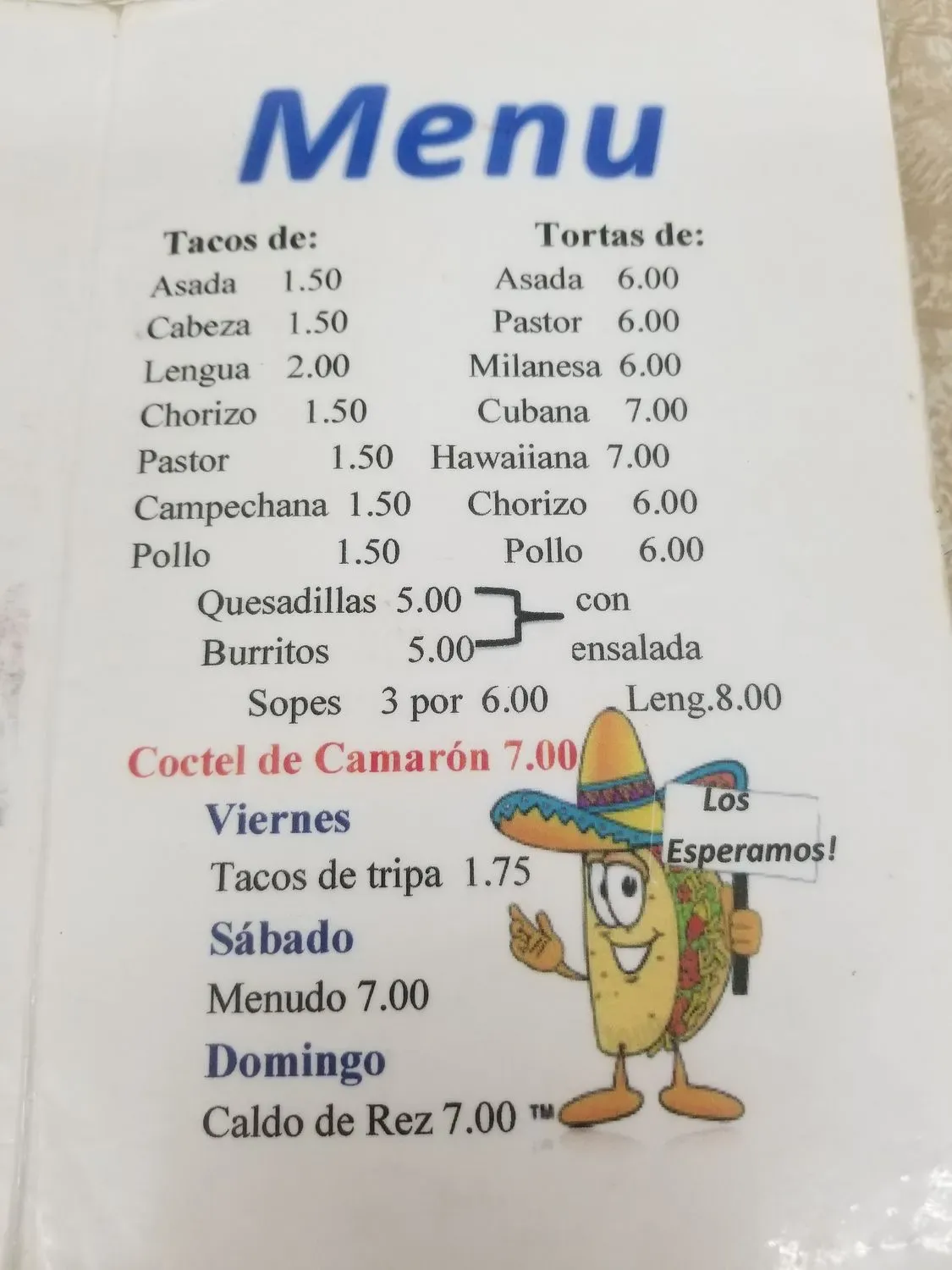 Menu 5