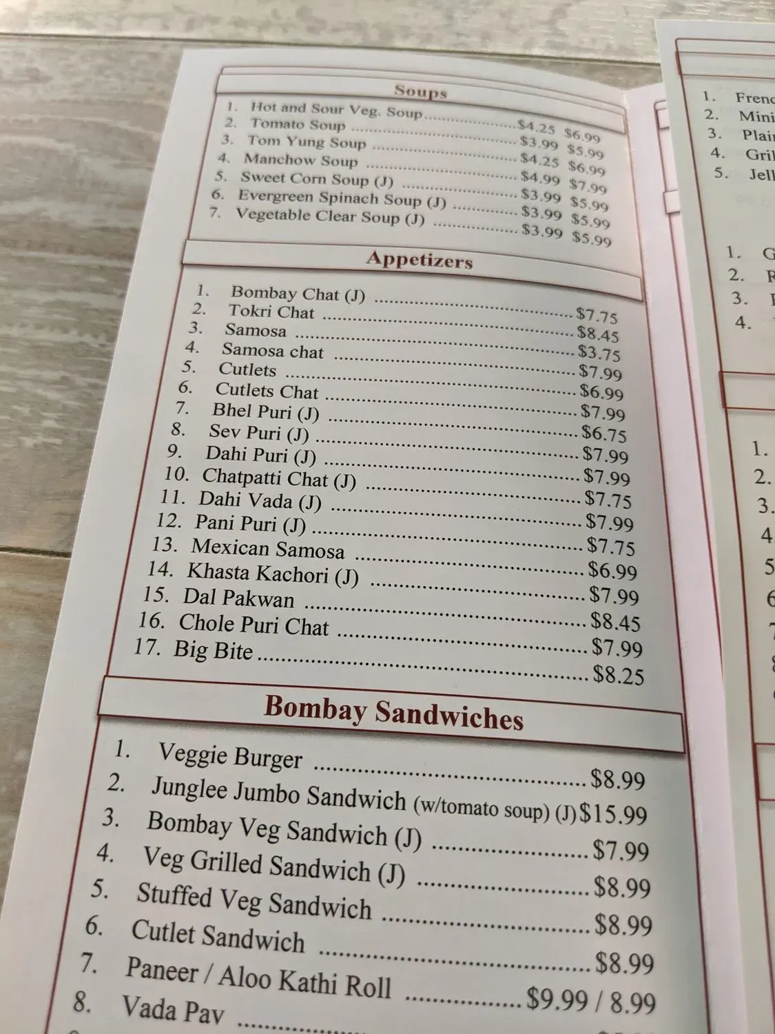 Menu 4