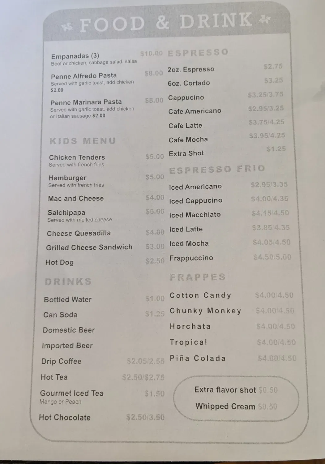 Menu 1