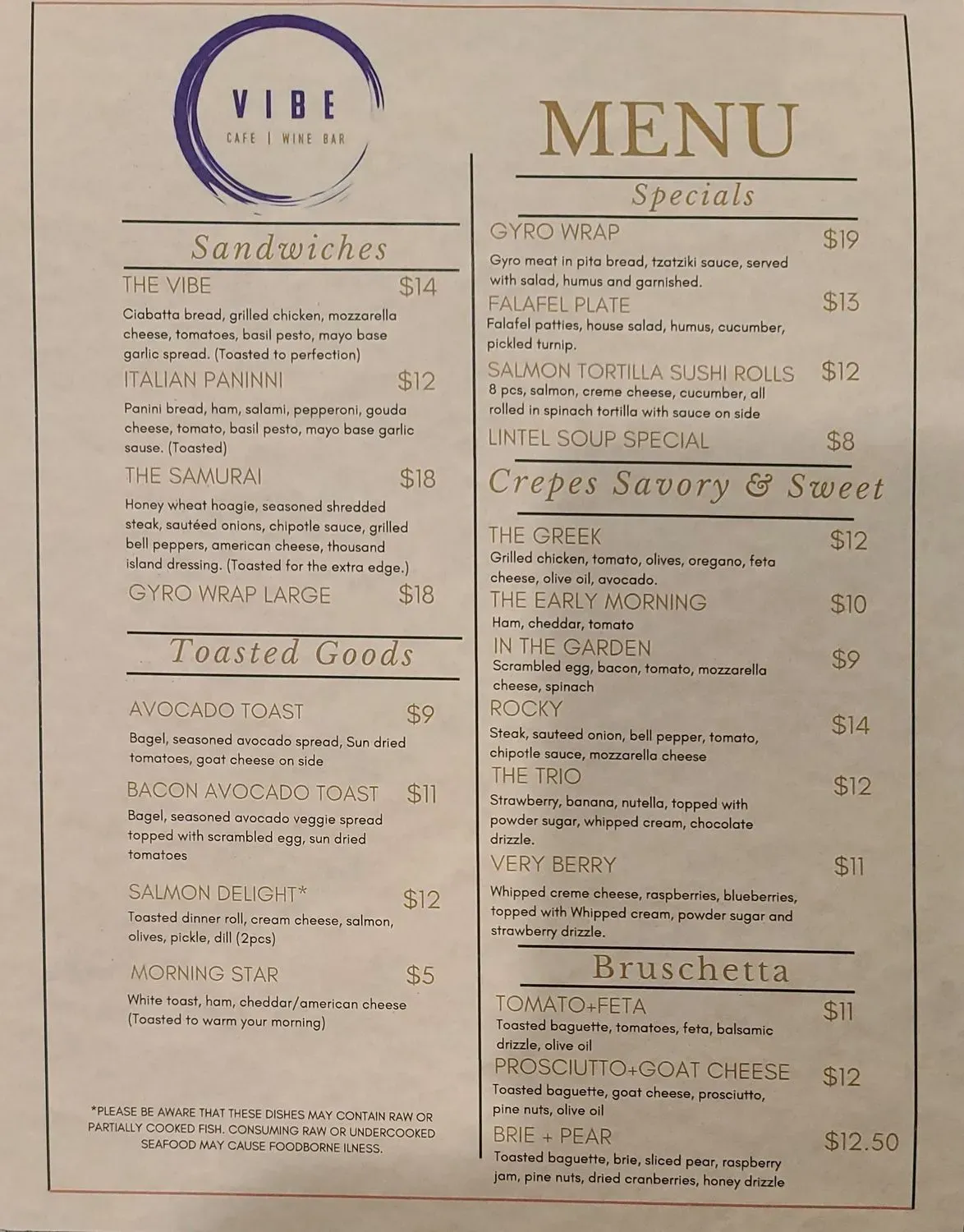 Menu 1