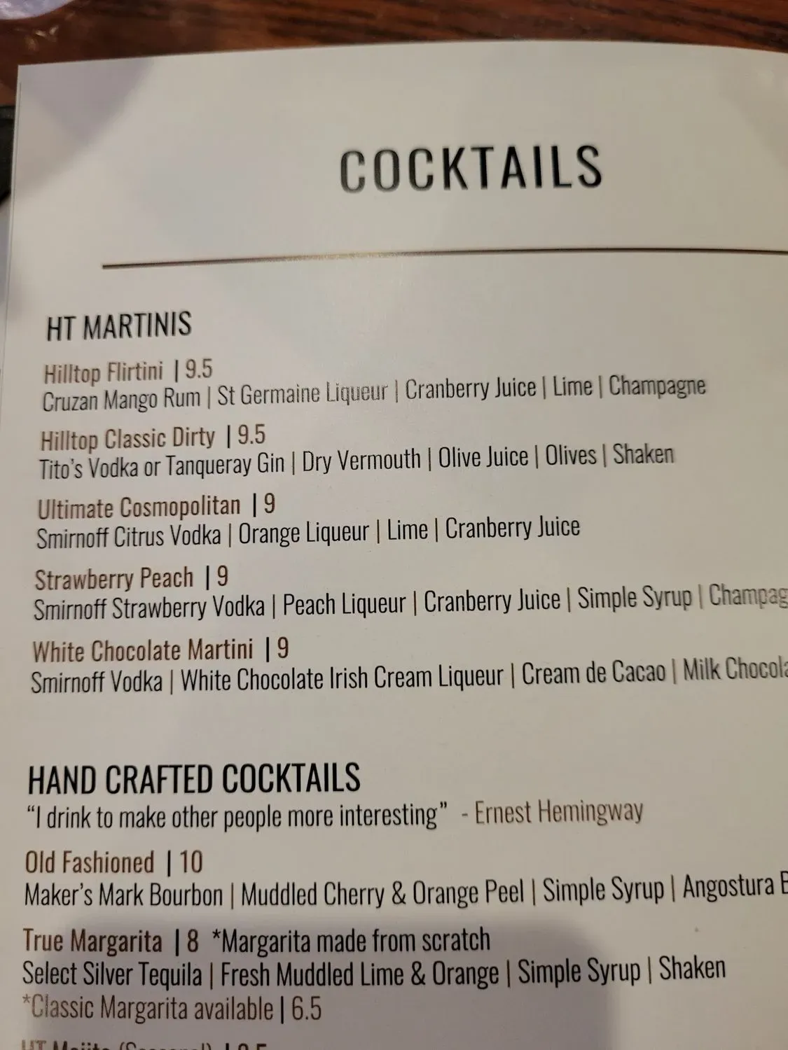 Menu 1