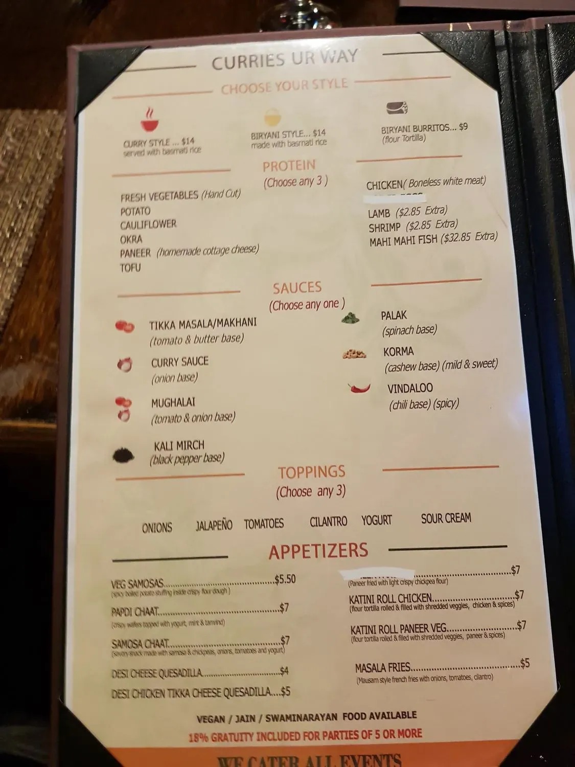 Menu 5