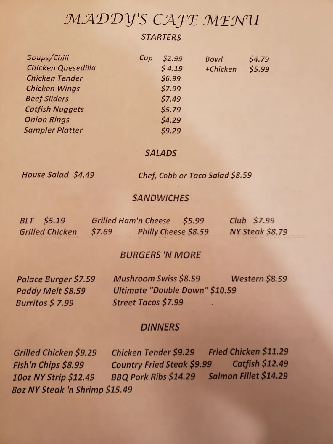 Menu 1