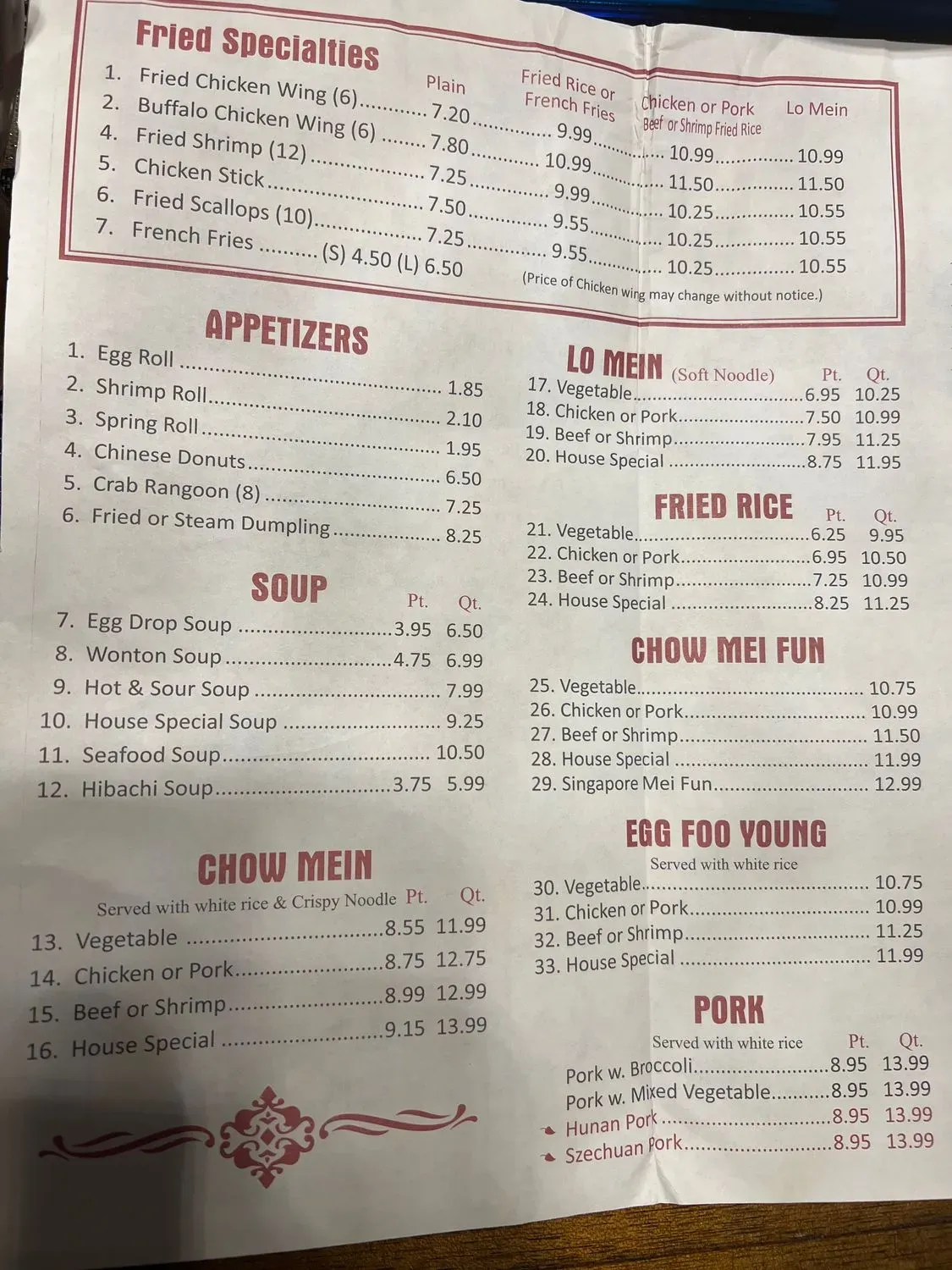 Menu 1