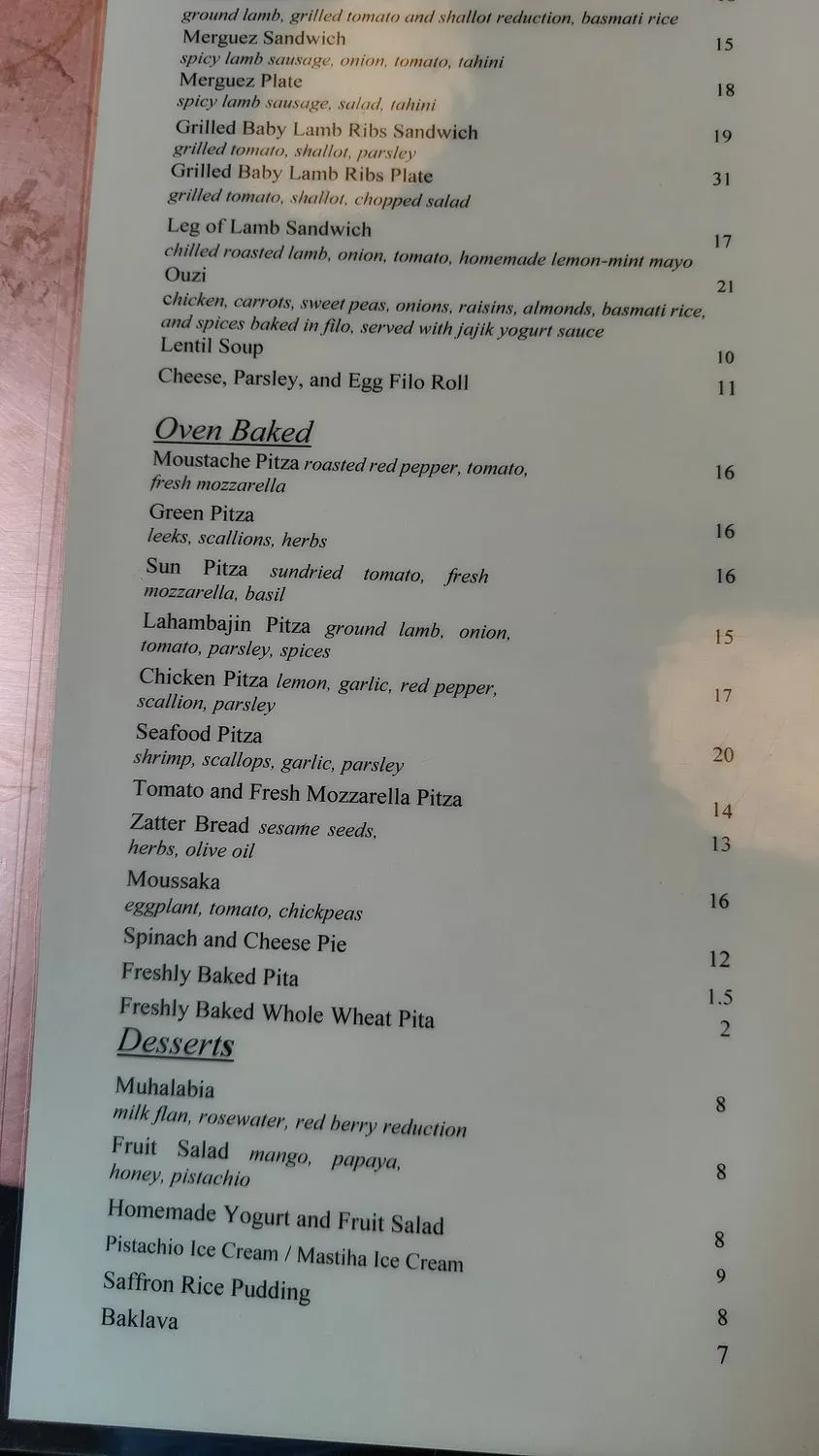 Menu 5