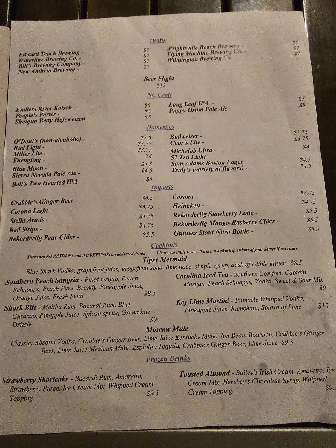 Menu 5