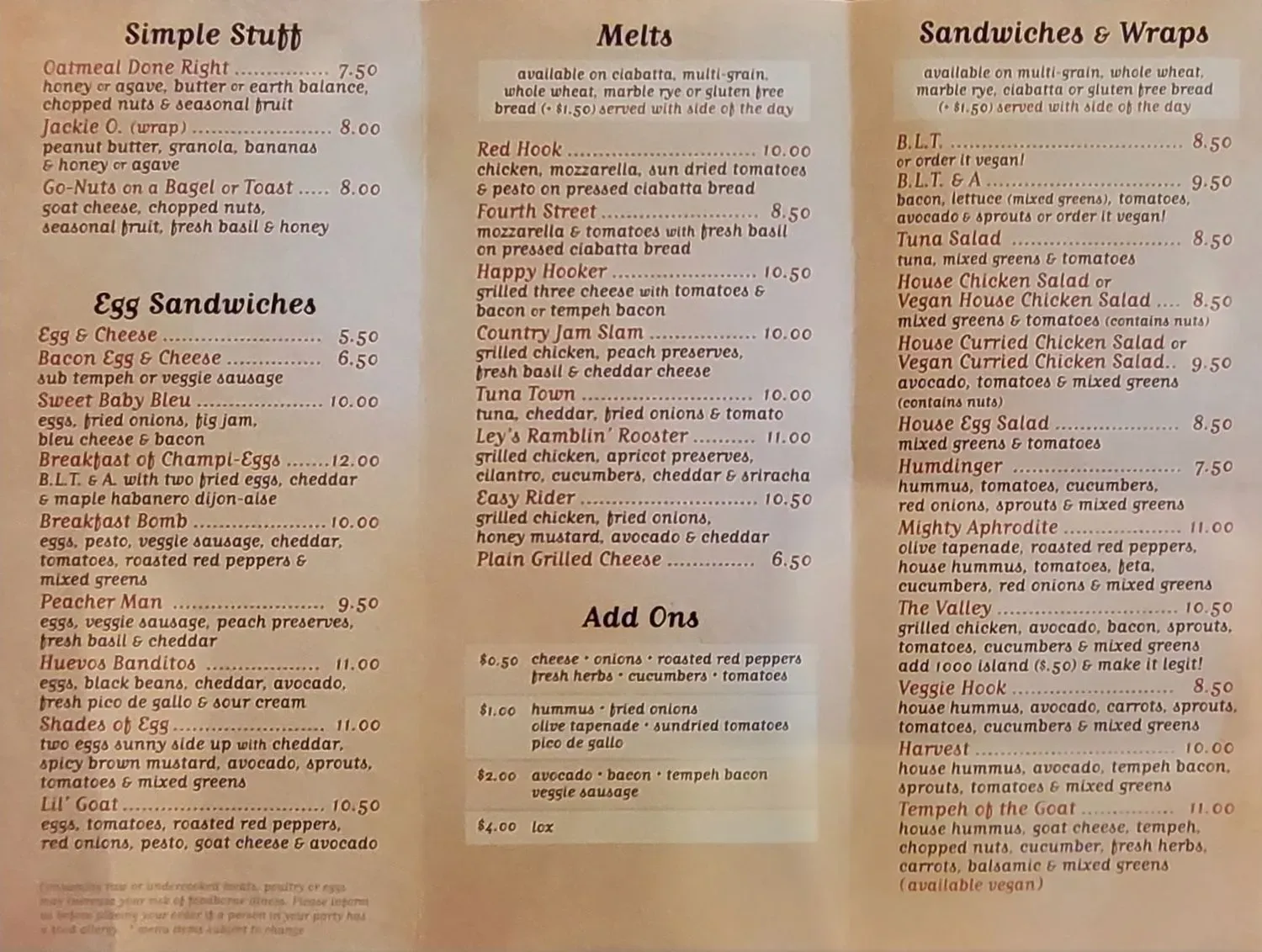 Menu 1