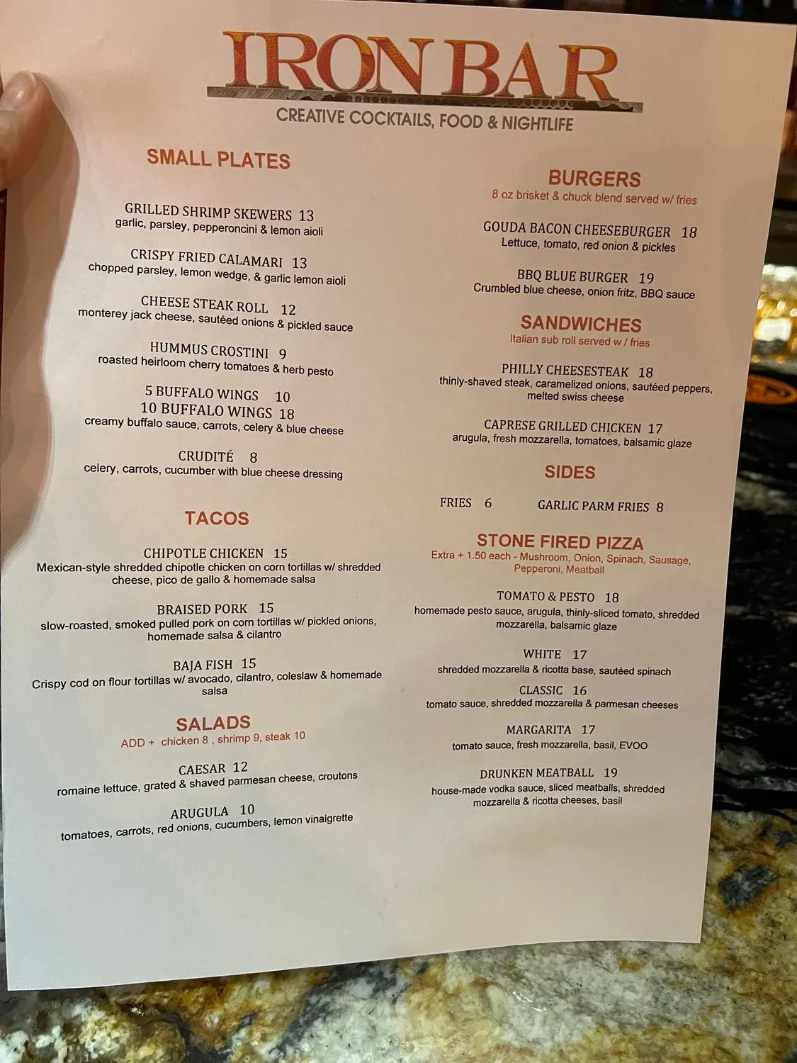 Menu 1