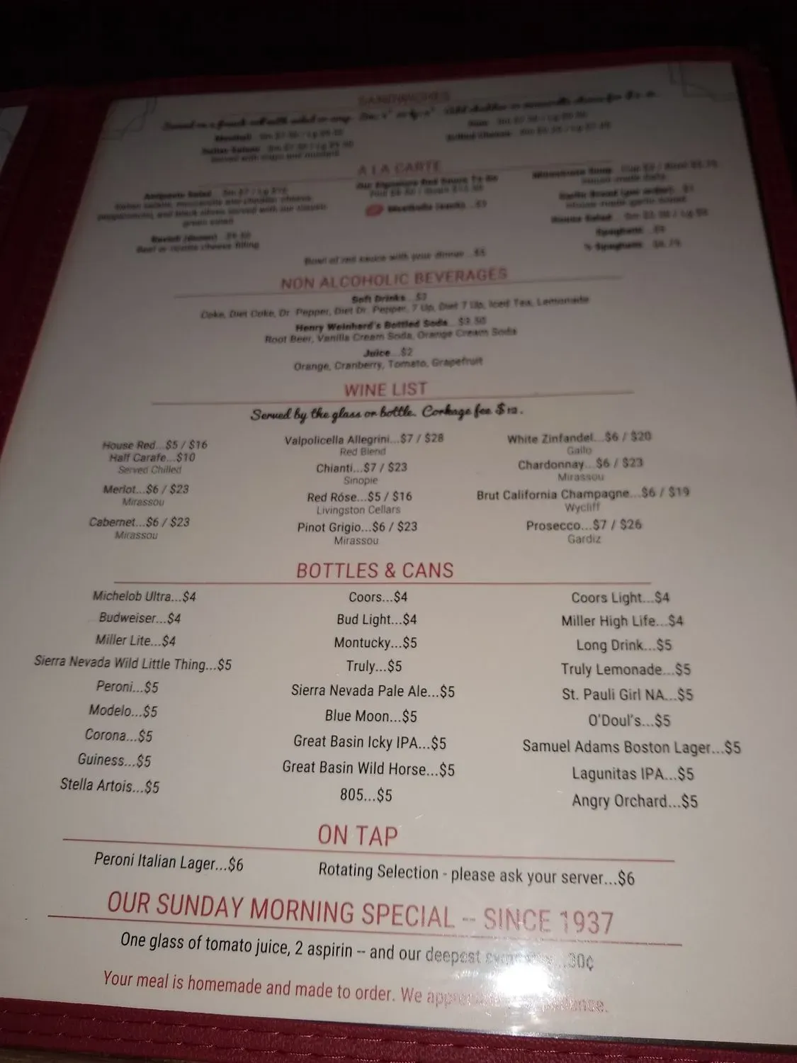 Menu 1