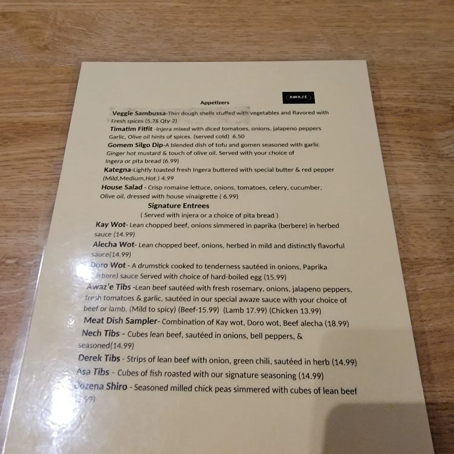 Menu 4