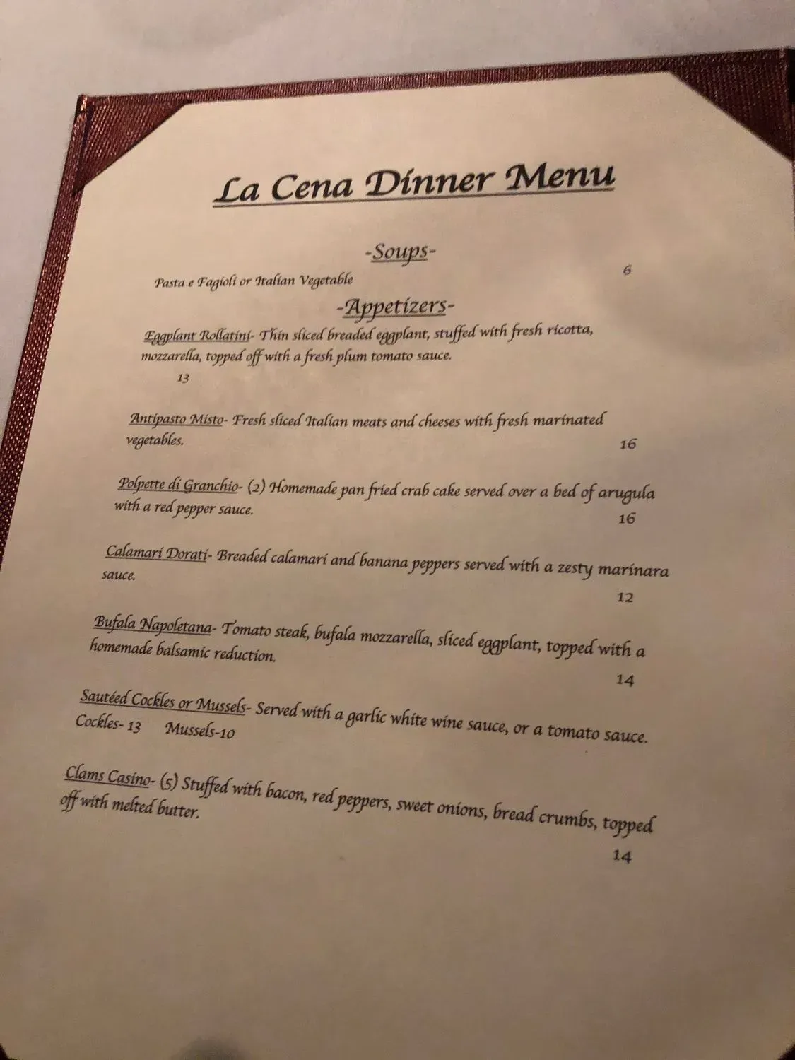 Menu 5