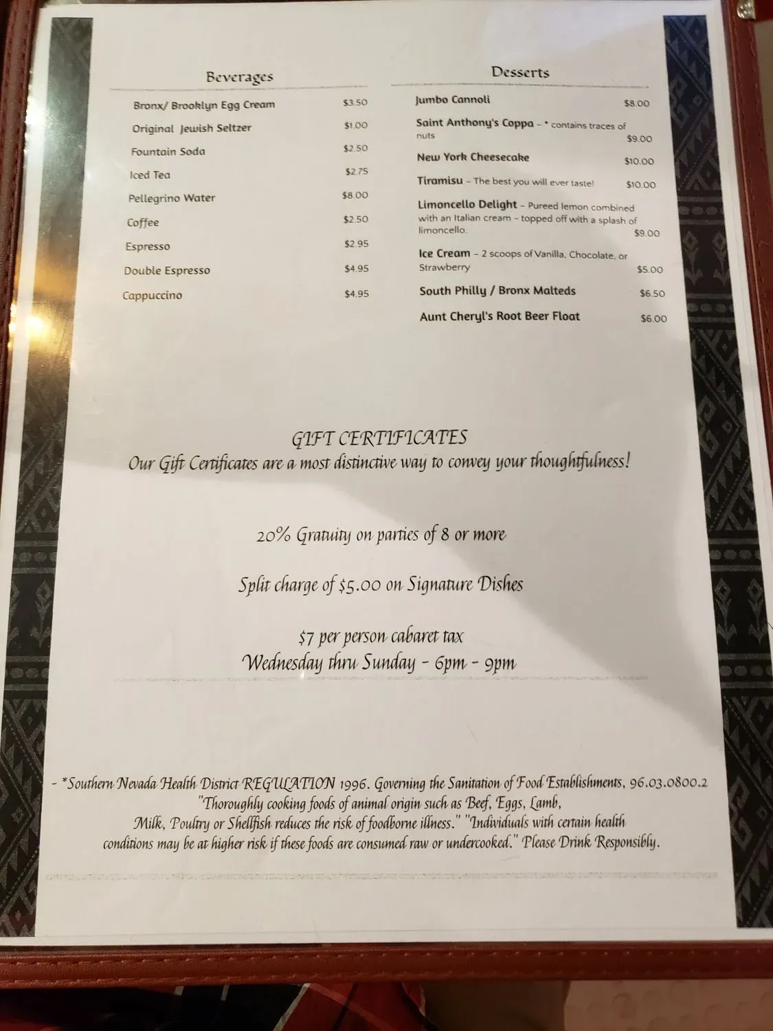 Menu 2