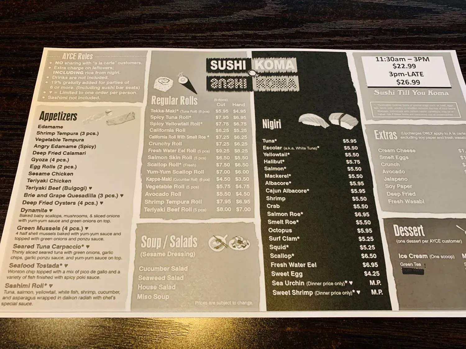 Menu 2