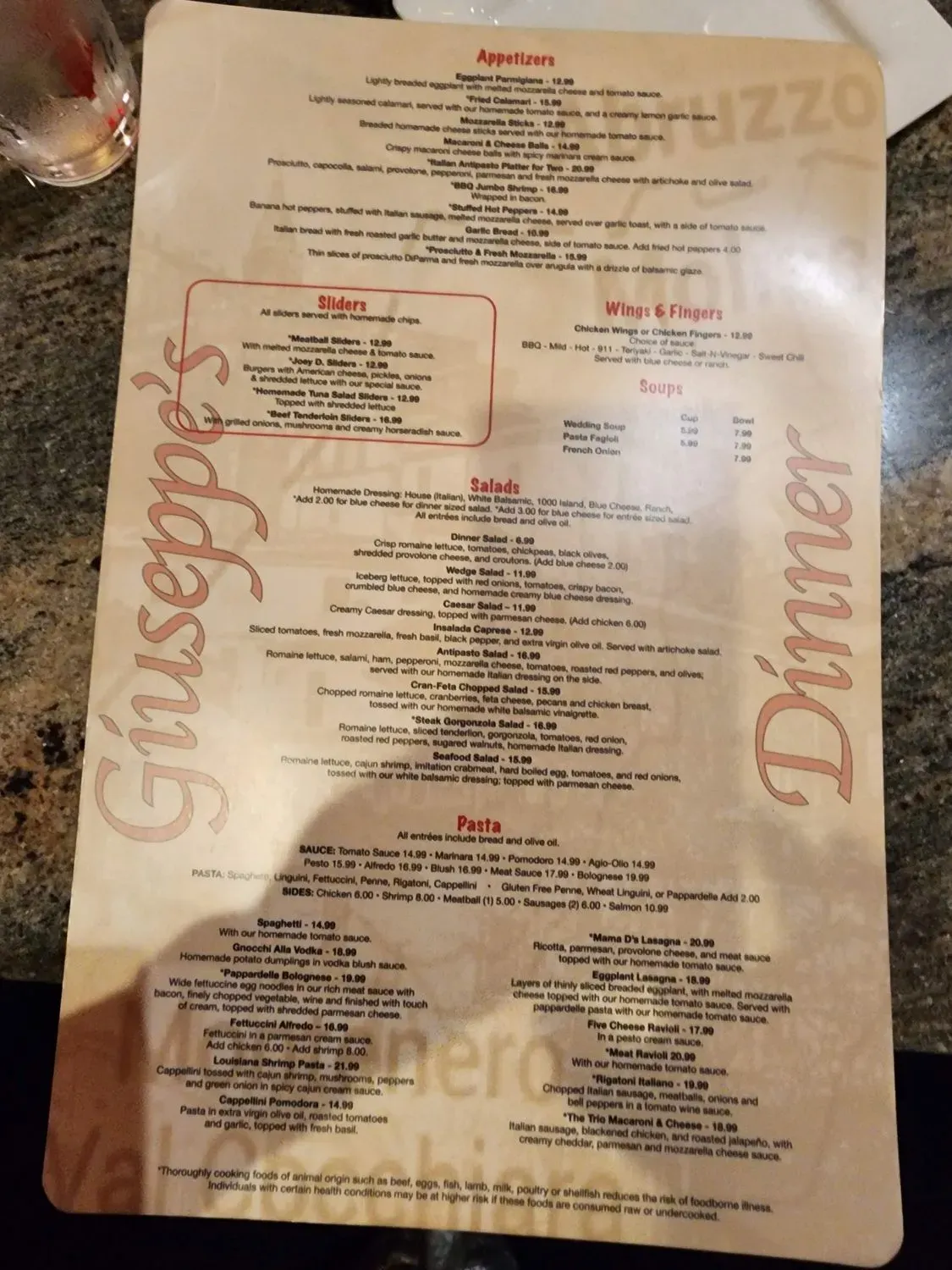 Menu 1