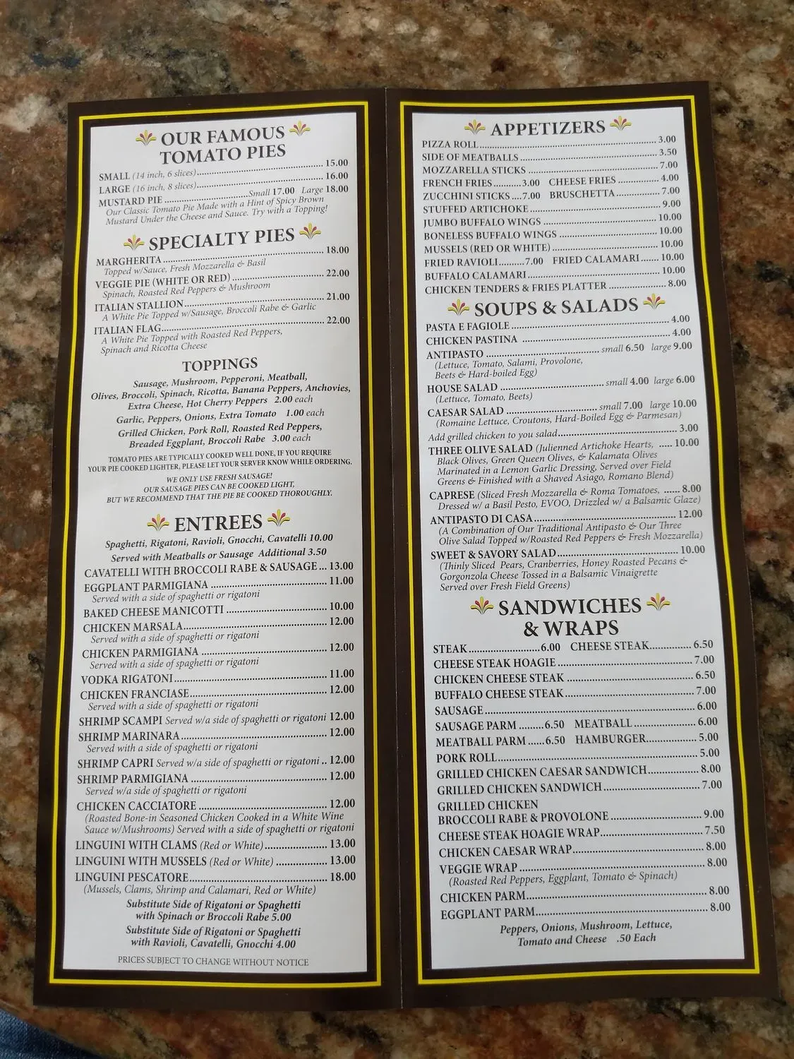 Menu 2